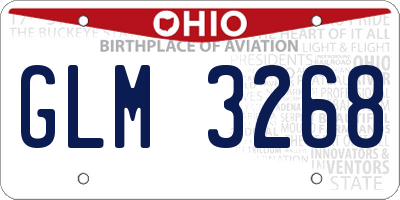 OH license plate GLM3268