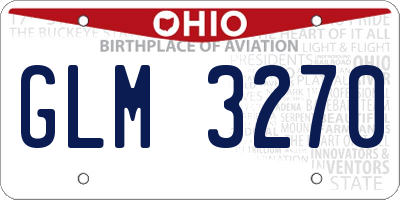OH license plate GLM3270