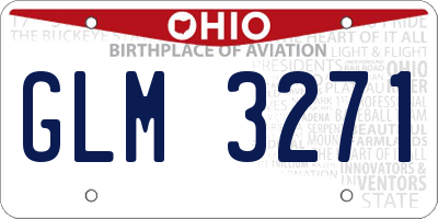 OH license plate GLM3271