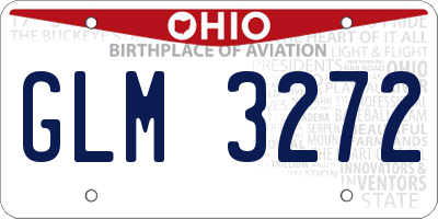 OH license plate GLM3272