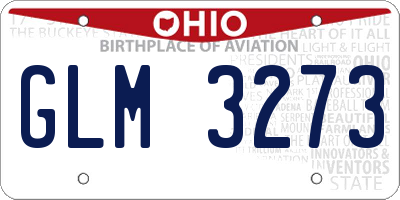 OH license plate GLM3273