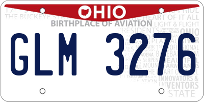 OH license plate GLM3276