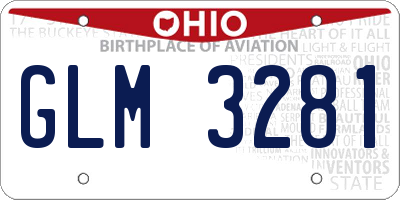 OH license plate GLM3281
