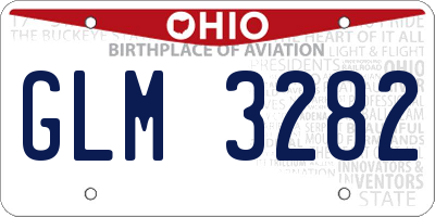 OH license plate GLM3282