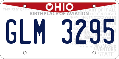 OH license plate GLM3295