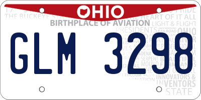 OH license plate GLM3298