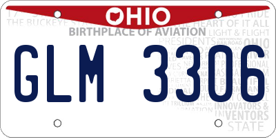 OH license plate GLM3306