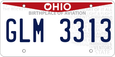 OH license plate GLM3313