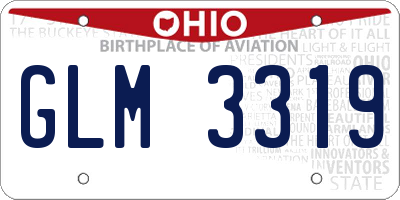 OH license plate GLM3319