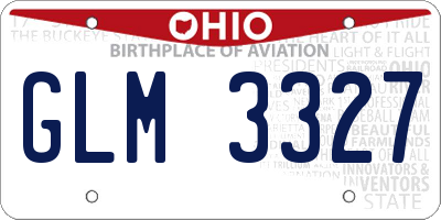 OH license plate GLM3327