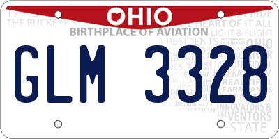 OH license plate GLM3328