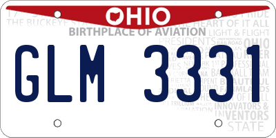 OH license plate GLM3331