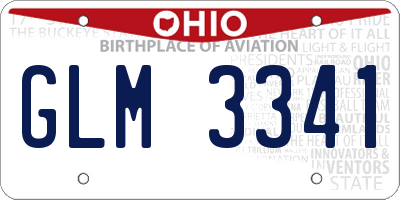 OH license plate GLM3341