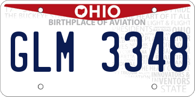 OH license plate GLM3348