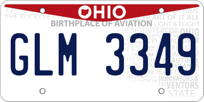 OH license plate GLM3349