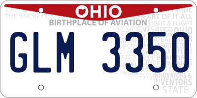 OH license plate GLM3350