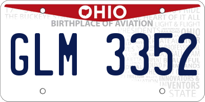 OH license plate GLM3352