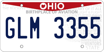 OH license plate GLM3355