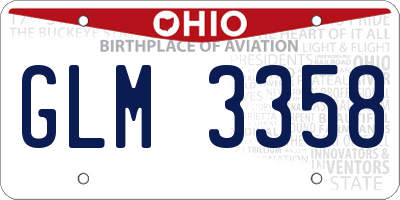 OH license plate GLM3358