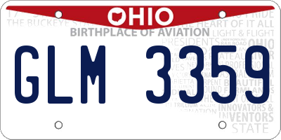 OH license plate GLM3359