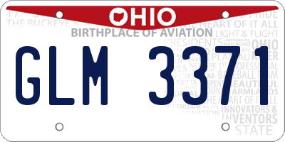 OH license plate GLM3371