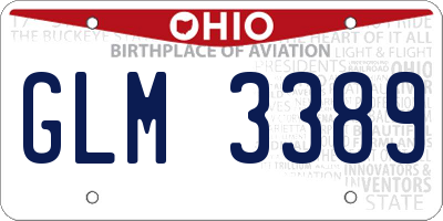 OH license plate GLM3389
