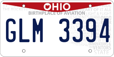 OH license plate GLM3394