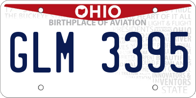 OH license plate GLM3395