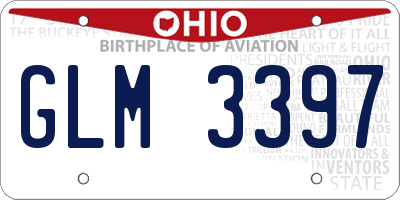 OH license plate GLM3397