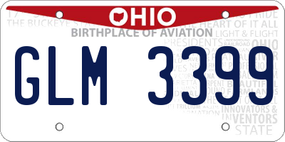 OH license plate GLM3399
