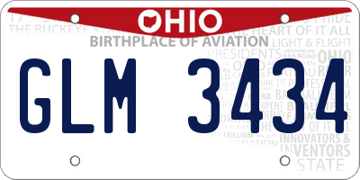 OH license plate GLM3434