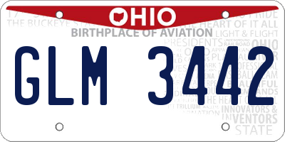 OH license plate GLM3442