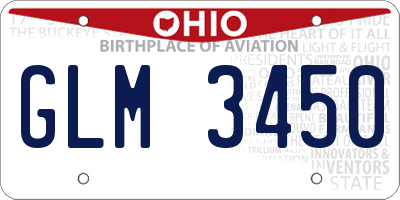 OH license plate GLM3450