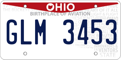 OH license plate GLM3453
