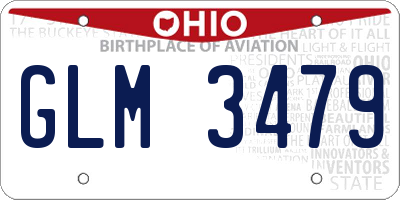 OH license plate GLM3479