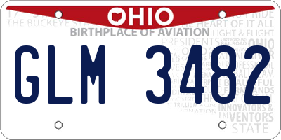 OH license plate GLM3482