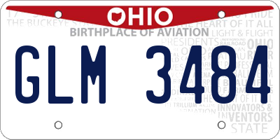 OH license plate GLM3484
