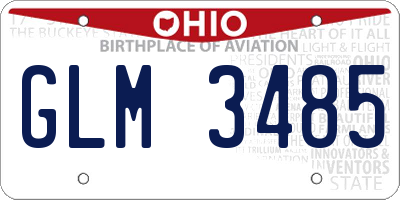 OH license plate GLM3485