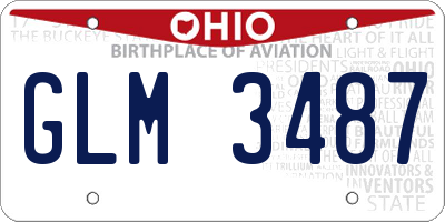 OH license plate GLM3487