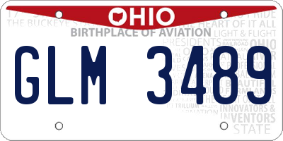 OH license plate GLM3489