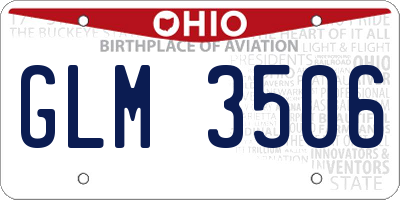 OH license plate GLM3506