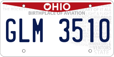 OH license plate GLM3510