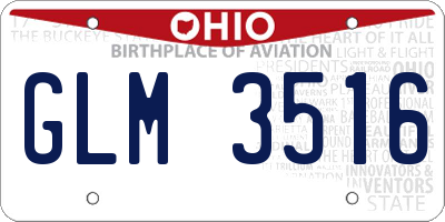 OH license plate GLM3516