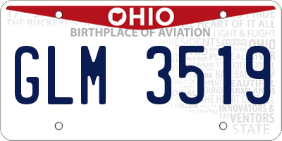 OH license plate GLM3519