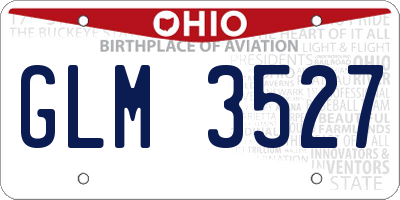 OH license plate GLM3527