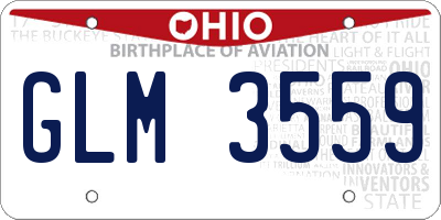 OH license plate GLM3559