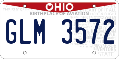 OH license plate GLM3572