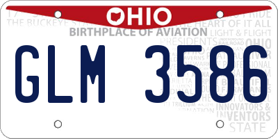 OH license plate GLM3586