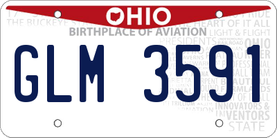 OH license plate GLM3591
