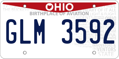 OH license plate GLM3592